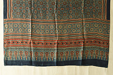 Ajrakh Mulberry Silk Dupatta | Natural dyed - O