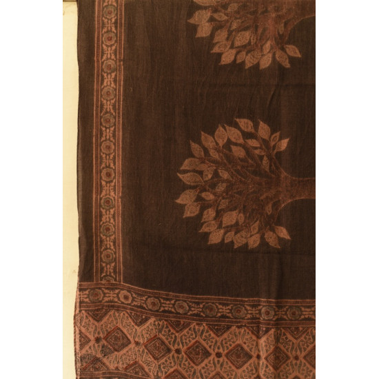 shop Ajrakh Block Print ~ Natural Color Woolen Stole