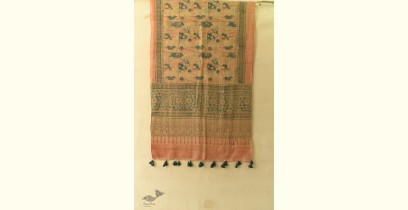 Ajrakh Block Print ~ Natural Dyed Woolen Stole