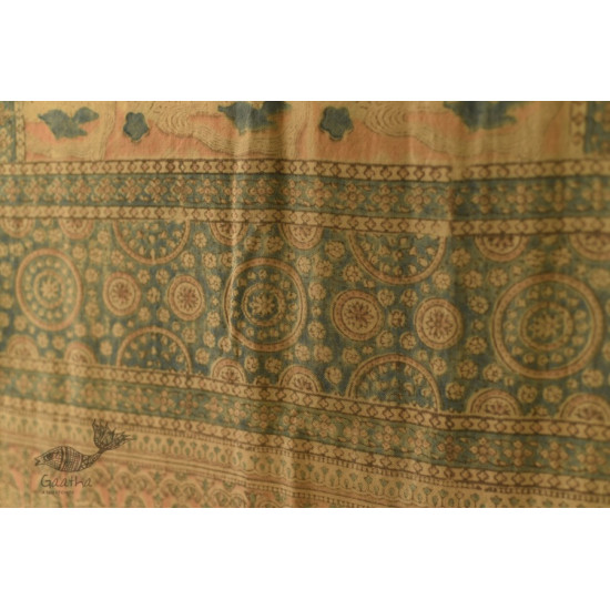 shop Ajrakh Block Print ~ Natural Color Woolen Stole