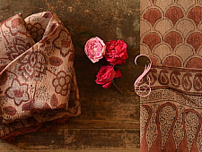 Ajrakh Tussar Silk Dupatta