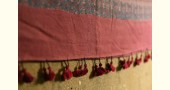 shop Ajrakh block print -  Woolen Brick Red shawl 