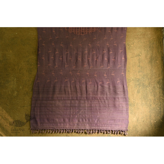 shop Ajrakh block print -  Woolen brown shawl 