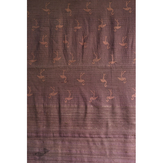 shop Ajrakh block print -  Woolen brown shawl 