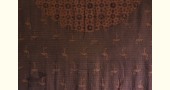 Ajrakh Print in Natural Color ~ Woolen Shawl with Crane Bird Motif