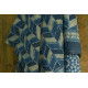 shop Ajrakh block print -  Woolen Indigo shawl 