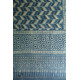 shop Ajrakh block print -  Woolen Indigo shawl 