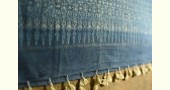 shop Ajrakh block print -  Woolen Indigo shawl 