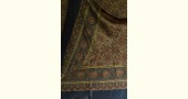 Ajrakh ~ Two Sided Ajrakh Block Print Woolen Dupatta / Reversible Woolen Blue & Red Dupatta