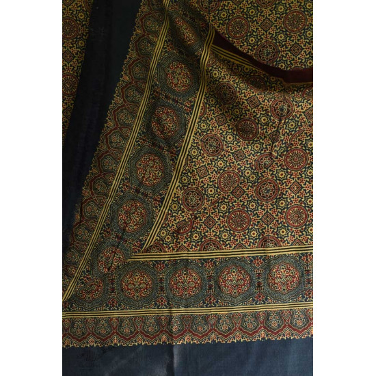 shop Two Sided Ajrakh Block Print Woolen dupatta