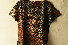 Natural Dyed ~ Block Printed - Ajrakh Cotton Top