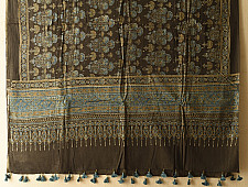 Sakhi . सखी ⁂ Ajrakh Block Printed Pure Cotton Dupatta - 05