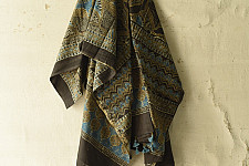 Sakhi . सखी ⁂ Ajrakh Block Printed Pure Cotton Dupatta - 13