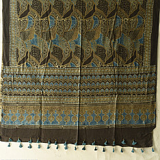 Sakhi . सखी ⁂ Ajrakh Block Printed Pure Cotton Dupatta - 13