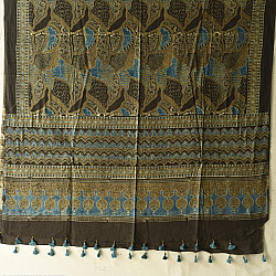 Sakhi . सखी ⁂ Ajrakh Block Printed Pure Cotton Dupatta - 13