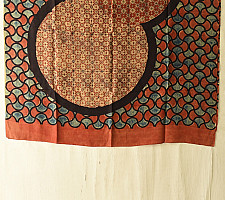 Ajrakh Mulberry Silk Dupatta | Natural dyed - K