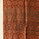 buy Ajrakh Mulberry Silk Dupatta - Natural dyed - Brown Stripes