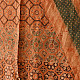buy Ajrakh Mulberry Silk Dupatta - Natural dyed - Brown Stripes