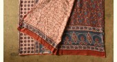 shop Ajrakh Hand Block Printed - Mul Soft Cotton Saree