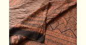 ajrakh printed mul cotton saree