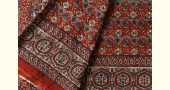 shop Ajrakh Handcrafted - Mul Soft Cotton Saree