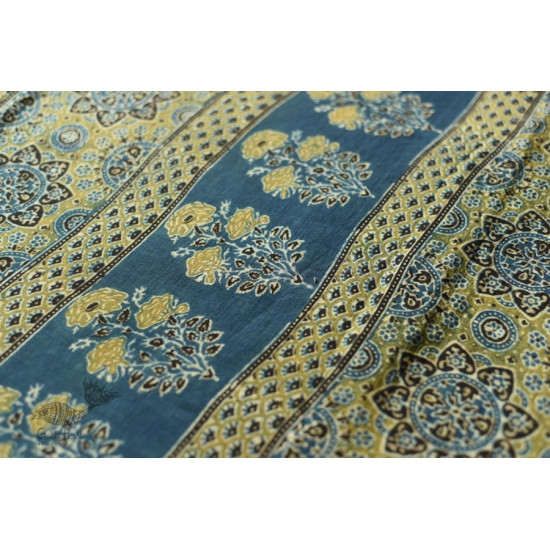 shop Mul Cotton Ajrakh Block Print Saree