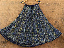 Flowers in a River ~ Ajrakh Skirt {Long}~ 1
