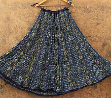 Flowers in a River ~ Ajrakh Skirt {Long}~ 1