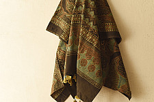 Sakhi . सखी ⁂ Ajrakh Block Printed Pure Cotton Dupatta  (48)
