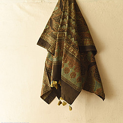 Sakhi . सखी ⁂ Ajrakh Block Printed Pure Cotton Dupatta - 48