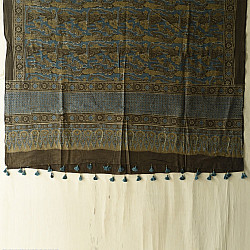 Sakhi . सखी ⁂ Ajrakh Block Printed Pure Cotton Dupatta - 15