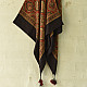 shop Hand Block Printed - Ajrakh Silk Scarf - Red & Black