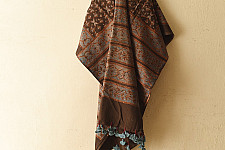 Sakhi . सखी ⁂ Ajrakh Block Printed Pure Cotton Dupatta  (49)
