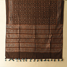 Sakhi . सखी ⁂ Ajrakh Block Printed Pure Cotton Dupatta - 49