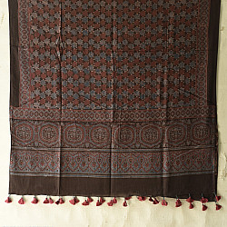 Sakhi . सखी ⁂ Ajrakh Block Printed Pure Cotton Dupatta - 16