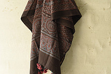 Sakhi . सखी ⁂ Ajrakh Block Printed Pure Cotton Dupatta - 16