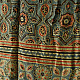 buy Ajrakh Mulberry Silk Dupatta - Blue