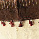 Natural Dyed Ajrakh - Modal Silk Brown Stole With Flower Motif