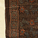 Natural Dyed Ajrakh - Modal Silk Brown Stole With Flower Motif