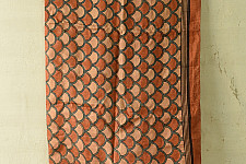 Neelanjana . नीलांजना ~ Square Ajrakh Silk Scarf - Brown