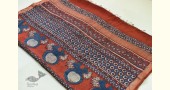  handmade ajrakh printed cotton silk saree