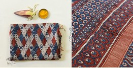 The Nutcracker's Tale | Ajrakh Block Printed Cotton Silk Saree