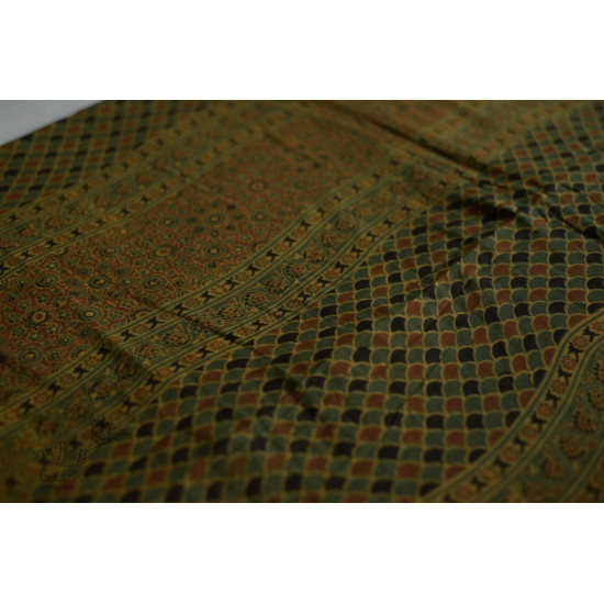 ajrakh printed mulmul cotton saree