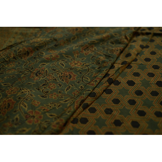 ajrakh printed mulmul cotton saree