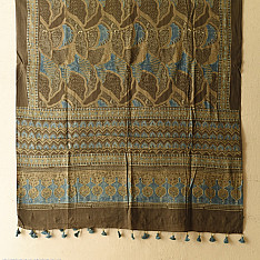 Sakhi . सखी | Ajrakh Block Printed Pure Cotton Dupatta - 18