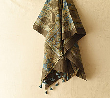 Sakhi . सखी | Ajrakh Block Printed Pure Cotton Dupatta - 18