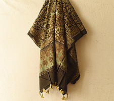 Sakhi . सखी | Ajrakh Block Printed Pure Cotton Dupatta - 19