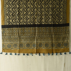 Sakhi . सखी ⁂ Ajrakh Block Printed Pure Cotton Dupatta - 19