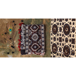 Mora ❉ Modal silk ❉ Ajrakh Dupatta ❉ 7