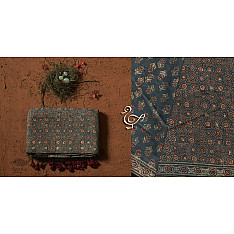 Charu . चारु ♢ Ajrakh Mulmul Cotton Saree ♢ 3